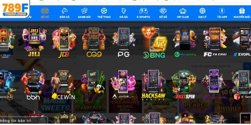 Nổ hũ 789F và sự phong phú của các sảnh game