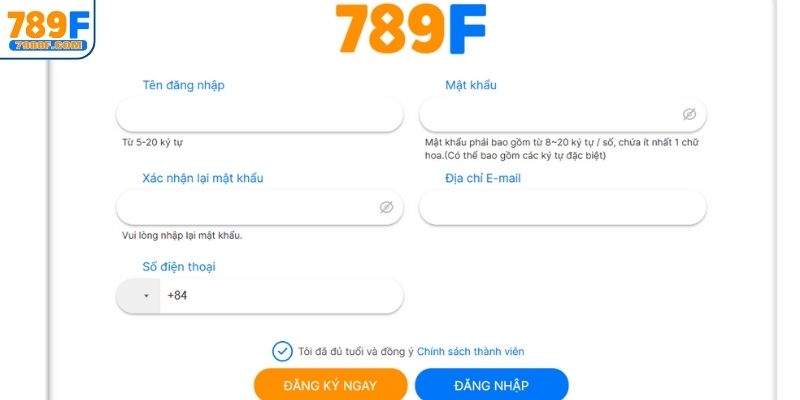 Quy trình đăng ký 789F đơn giản nhất 