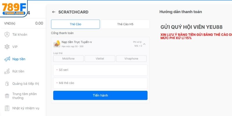 Thẻ cào là phương thức tiện dụng và nhanh chóng