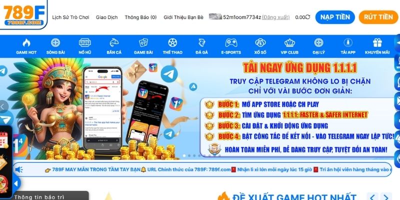 Vào đúng website của nhà cái 789F